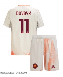 Günstige AS Roma Artem Dovbyk #11 Auswärts Trikotsatzt Kinder 2024-25 Kurzarm (+ Kurze Hosen)